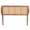 Baxton Studio Harris Mid-Century Modern Ash Walnut Finished Wood and Synthetic Rattan Full Size Headboard 181-11116-Zoro - alternate 2